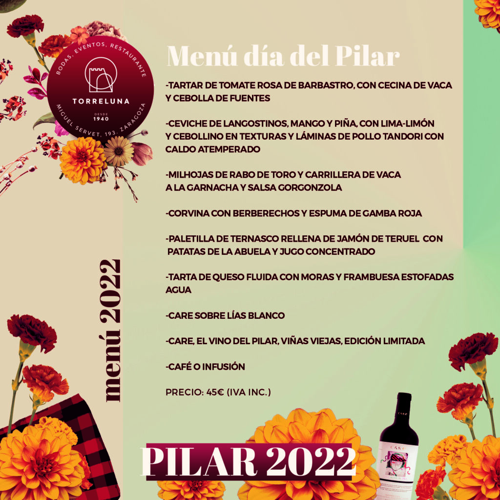 Menú Día del Pilar con la tradicional actuación de sobremesa con Generación Pop, el plan perfecto donde disfrutar en familia a 10 minutos del centro de Zaragoza